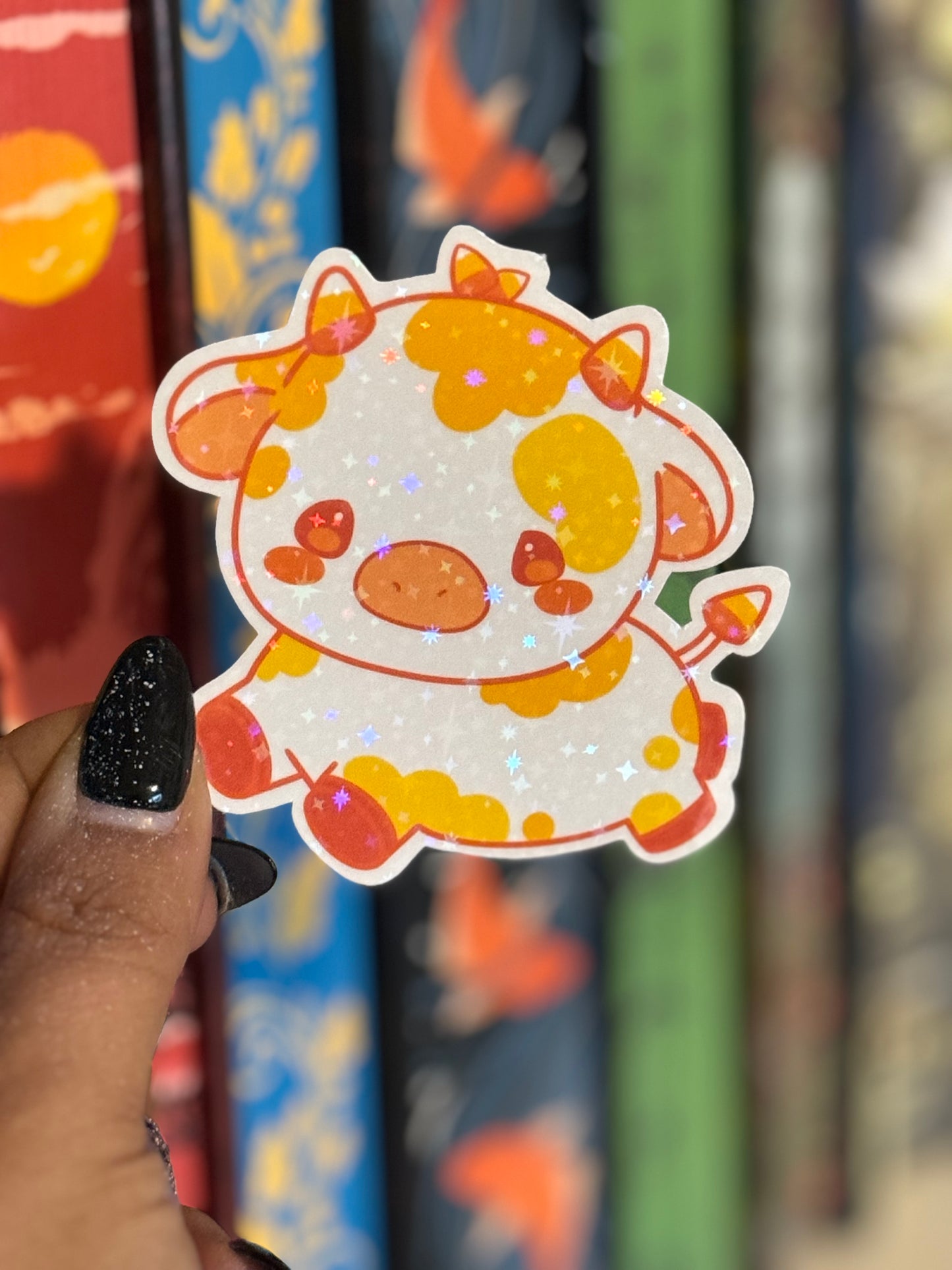 Candy corn cow sticker