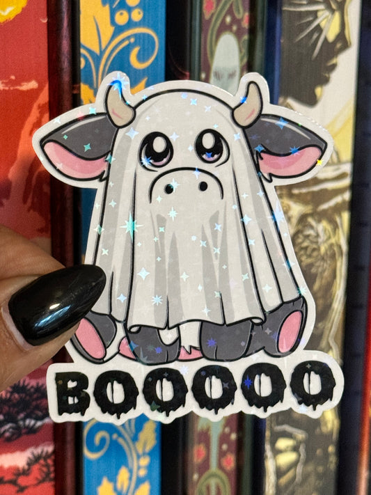 Boo cow sticker