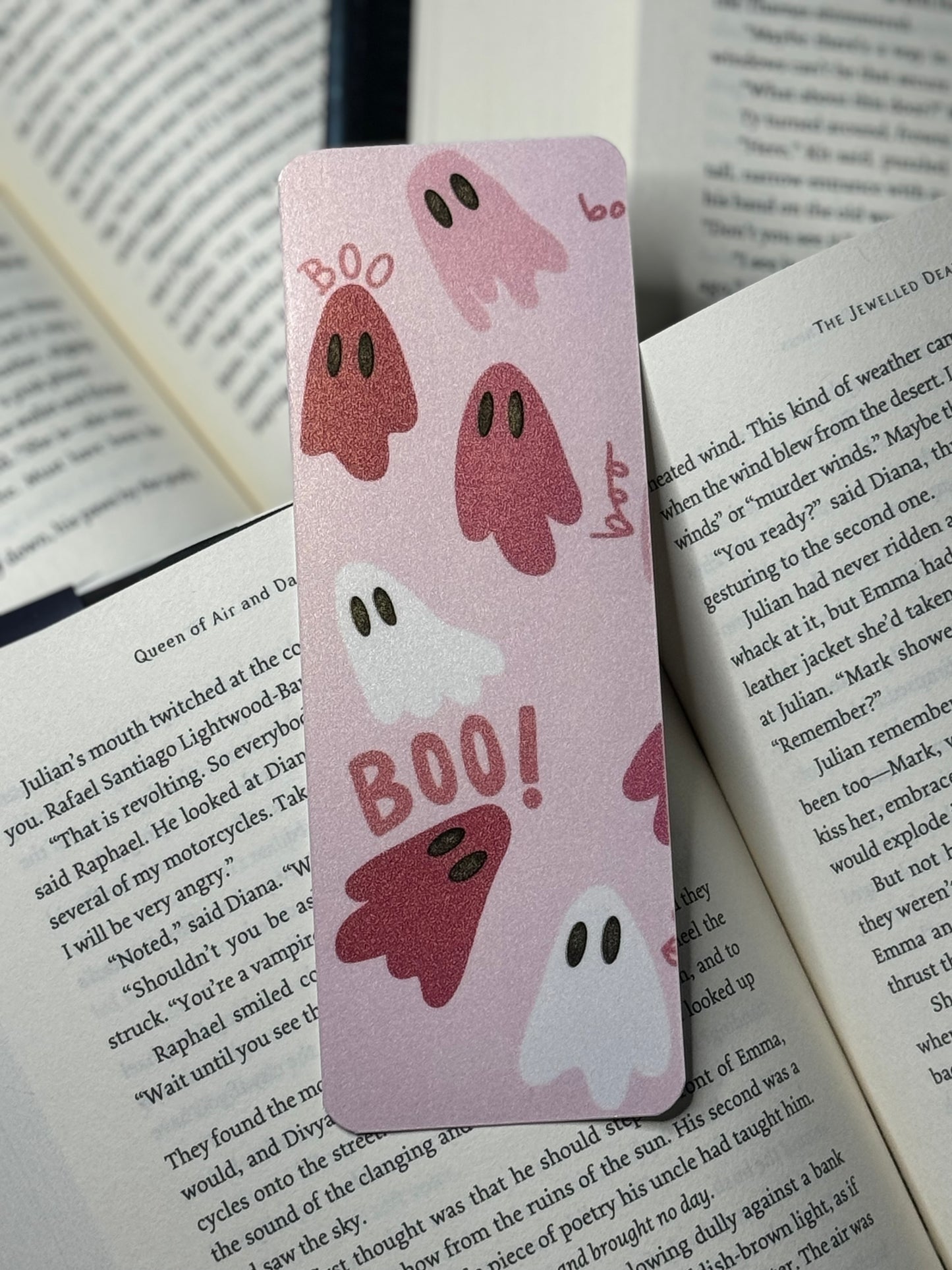 Pink ghostie bookmark